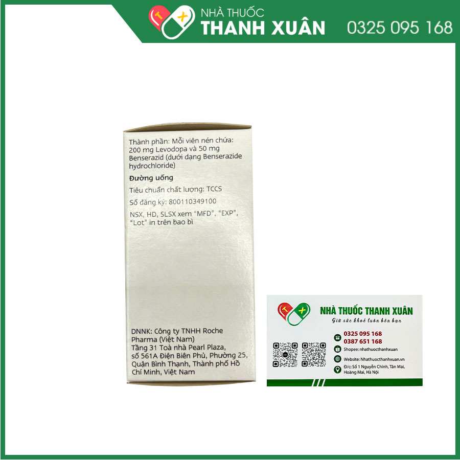 Madopar 250 điều trị bệnh Parkinson vô căn
